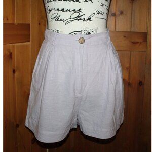 Zara Linen Blend Shorts Lilac Size S